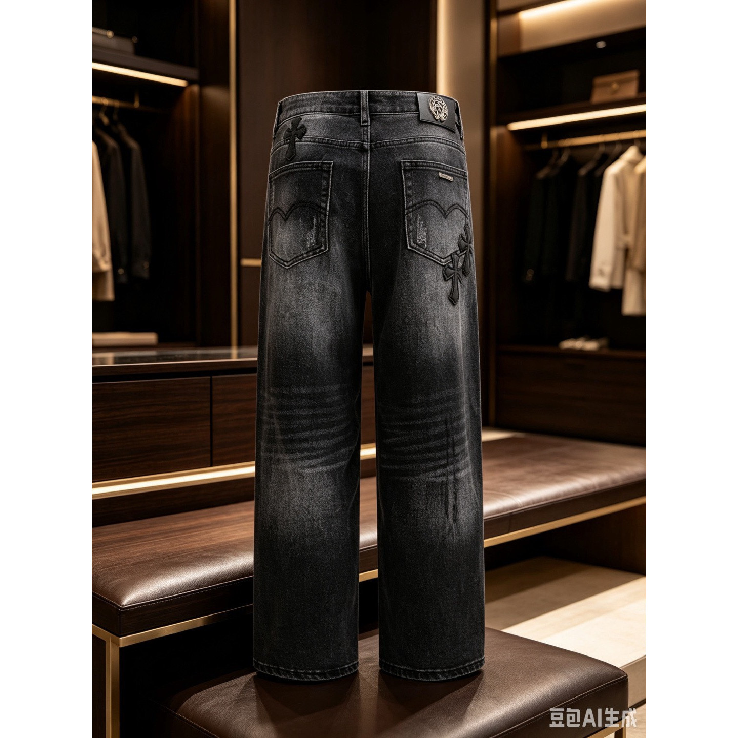 <p>CHROME HEARTS&nbsp;<span style="font-size:13px">欧洲专柜新款修身小直筒牛仔裤</span></p>