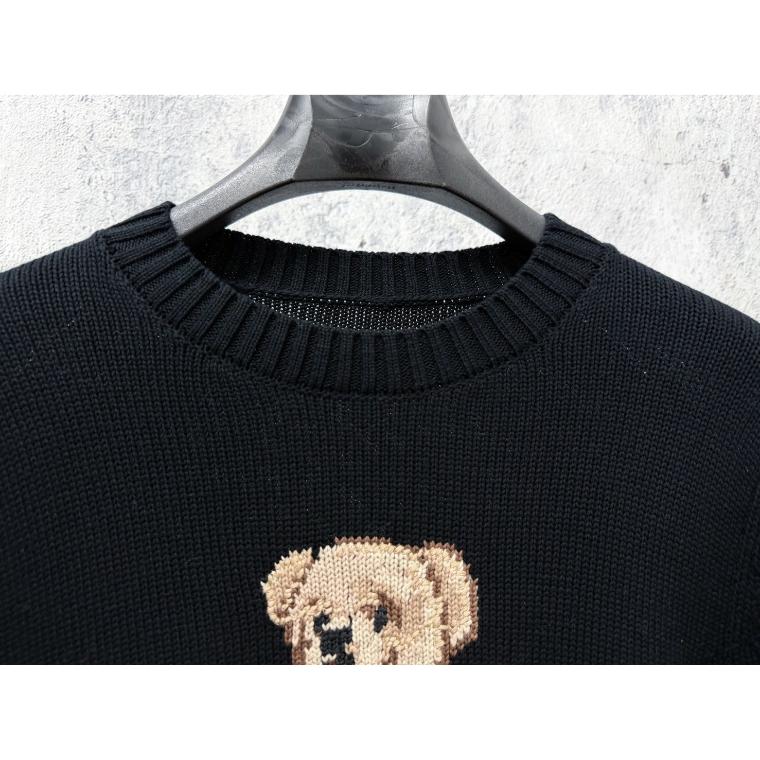 <p>Ralph Lauren 宽松版棉圆领针织衫(黑)</p>