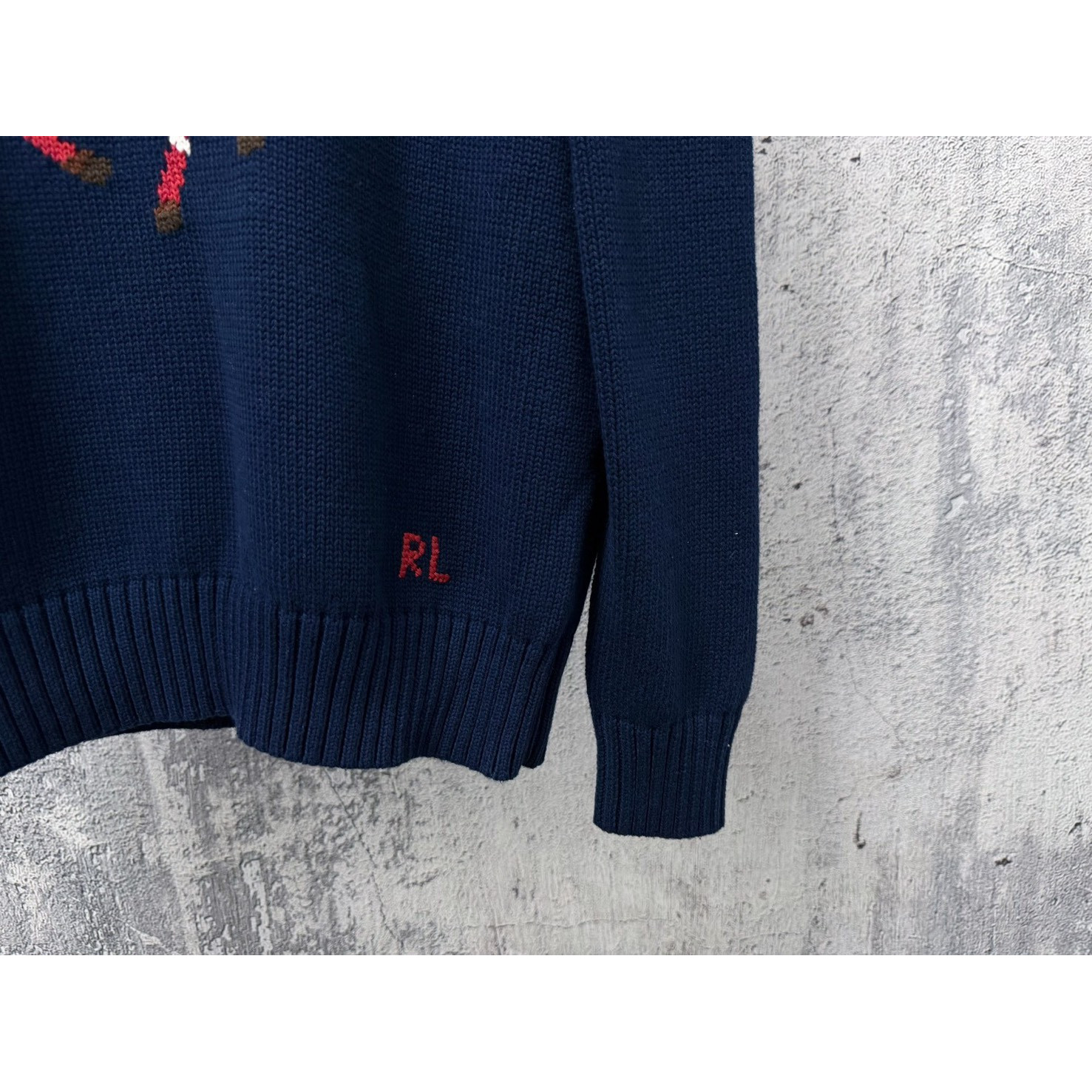 <p>Ralph Lauren 宽松版棉圆领针织衫(深藍)</p>