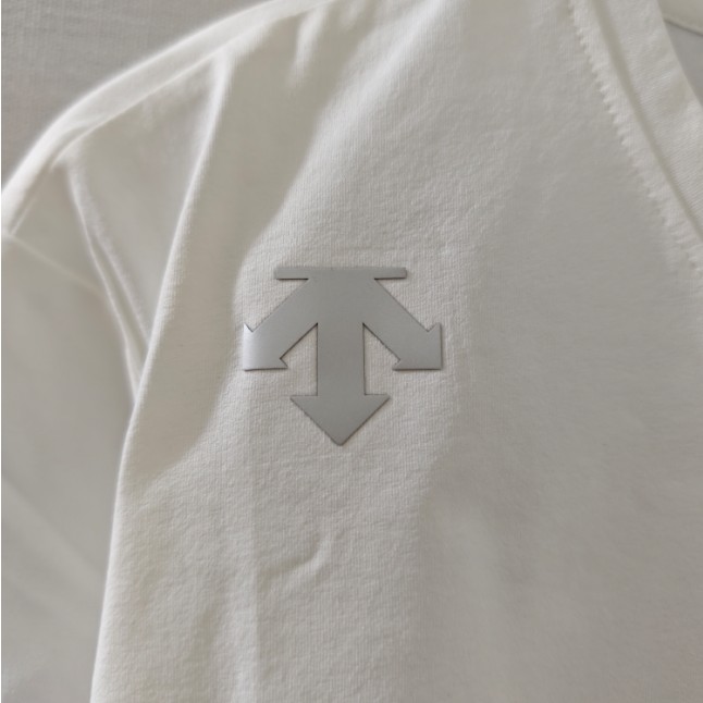<p>DESCENTE 反光銀LOGO速乾短袖T恤(白)</p>