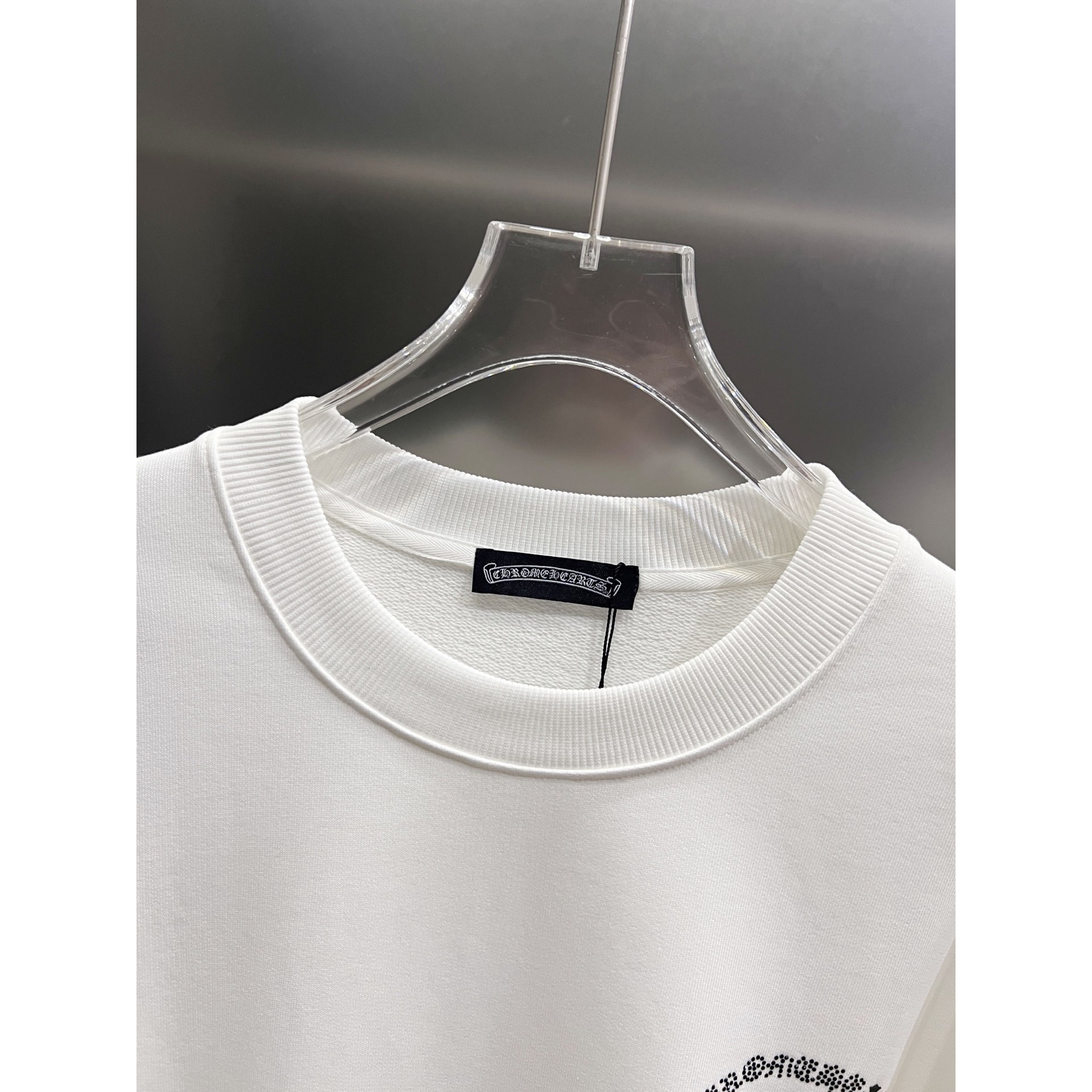 <p>CHROME HEARTS 圆领长袖卫衣(白)</p>
