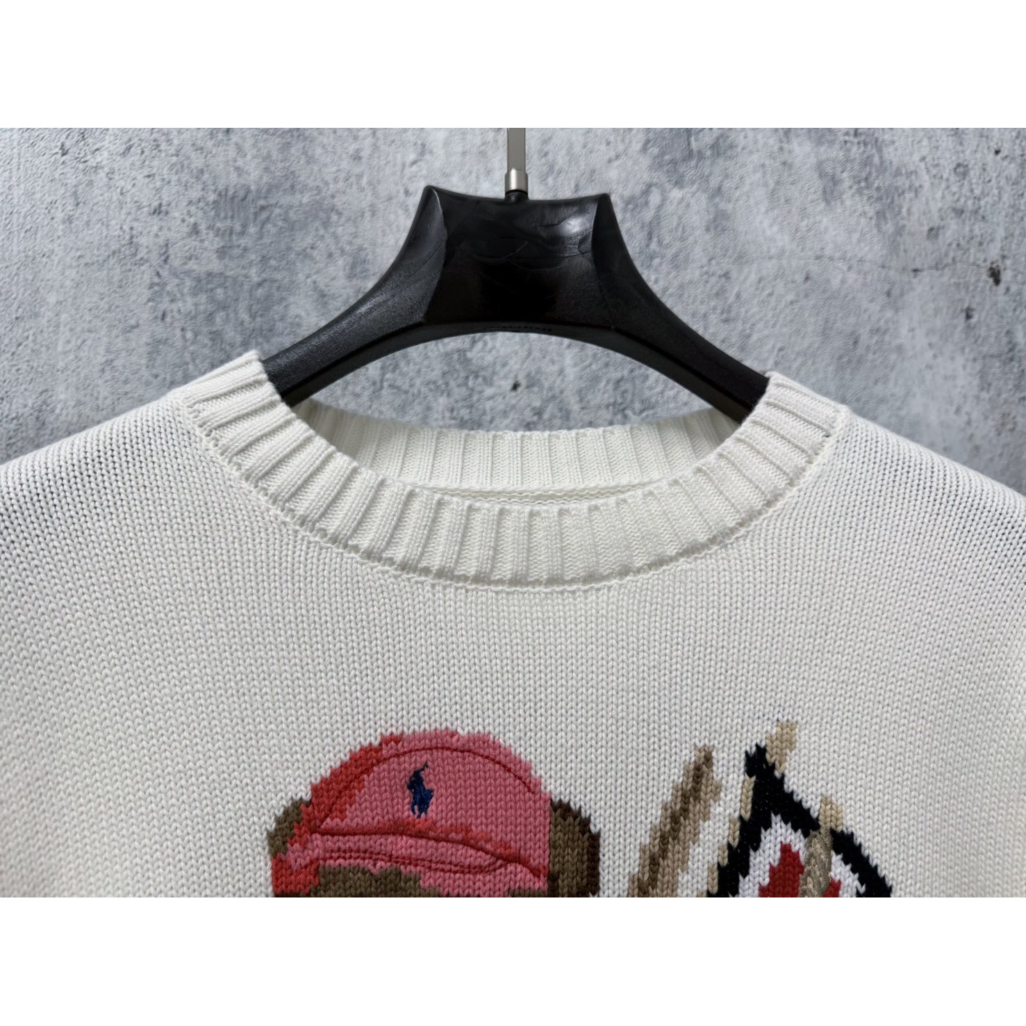 <p>Ralph Lauren 宽松版棉圆领针织衫(白)</p>
