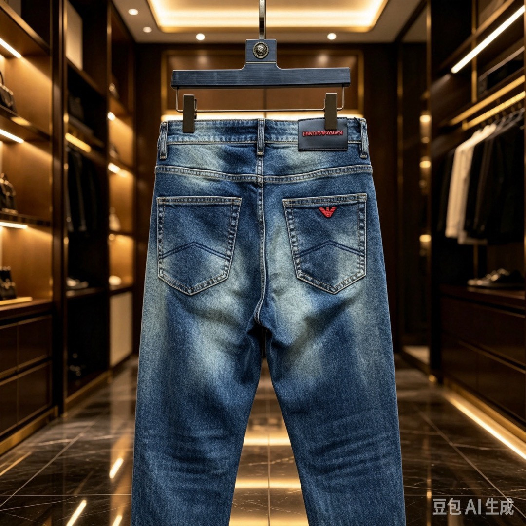 <p>Giorgio_Armani 欧洲专柜新款修身小直筒牛仔裤</p>