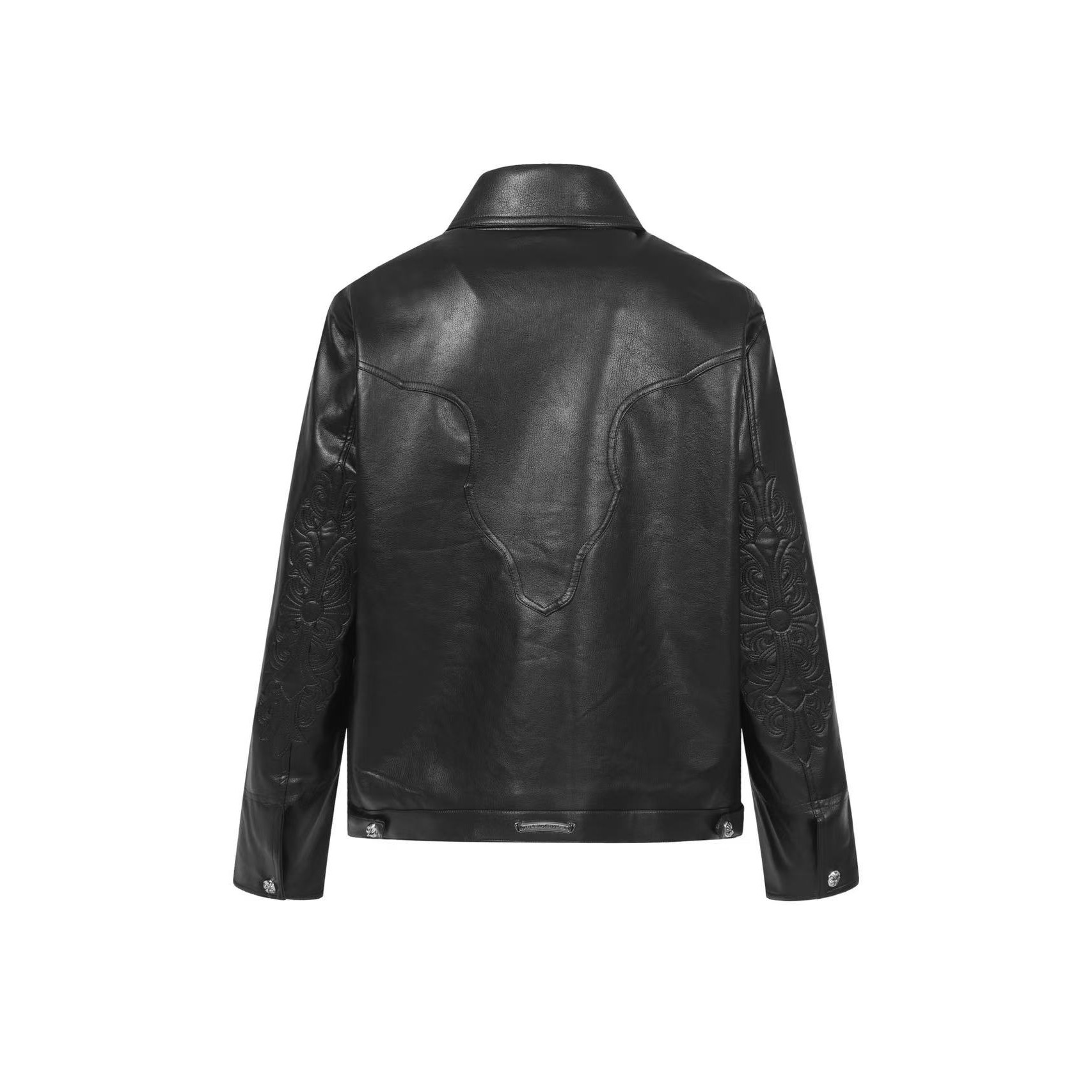 <p>Chrome Hearts 手臂大刺绣皮衣(黑)</p>