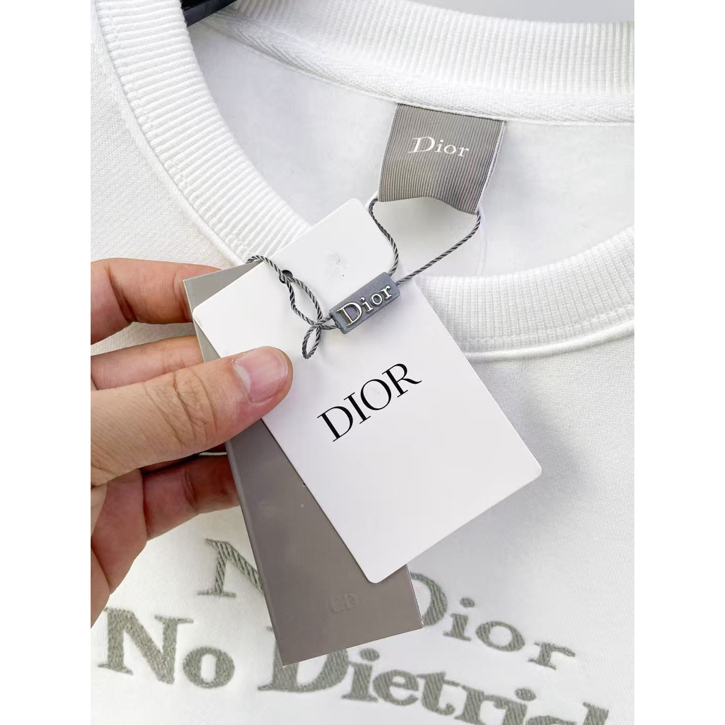 <p>DIOR 加绒圆领卫衣(白)</p>