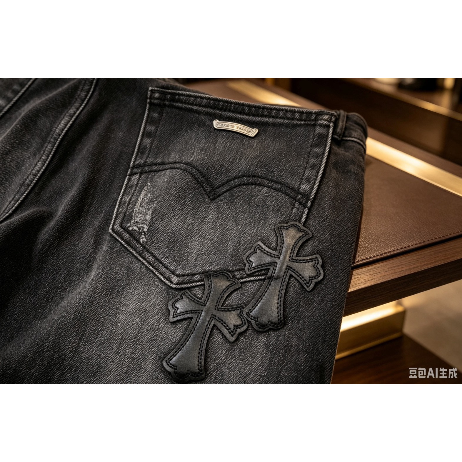 <p>CHROME HEARTS&nbsp;<span style="font-size:13px">欧洲专柜新款修身小直筒牛仔裤</span></p>