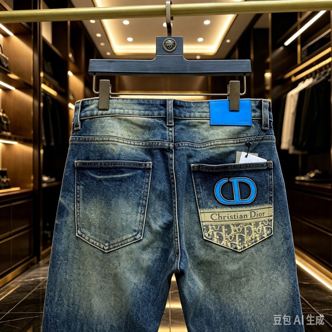 <p>DIOR&nbsp;欧洲专柜新款修身小直筒牛仔裤</p>