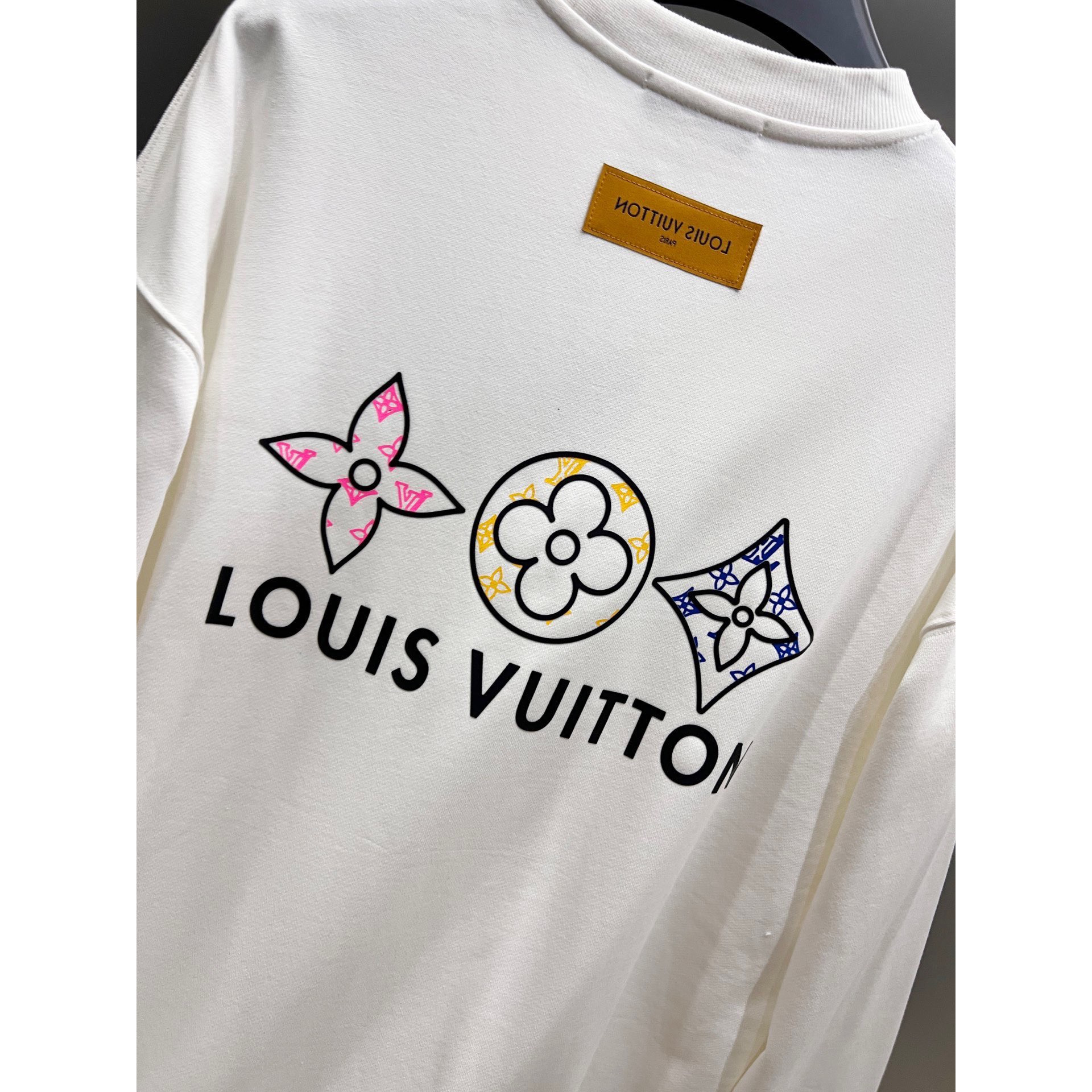 <p>LV 圆领长袖卫衣(白)</p>