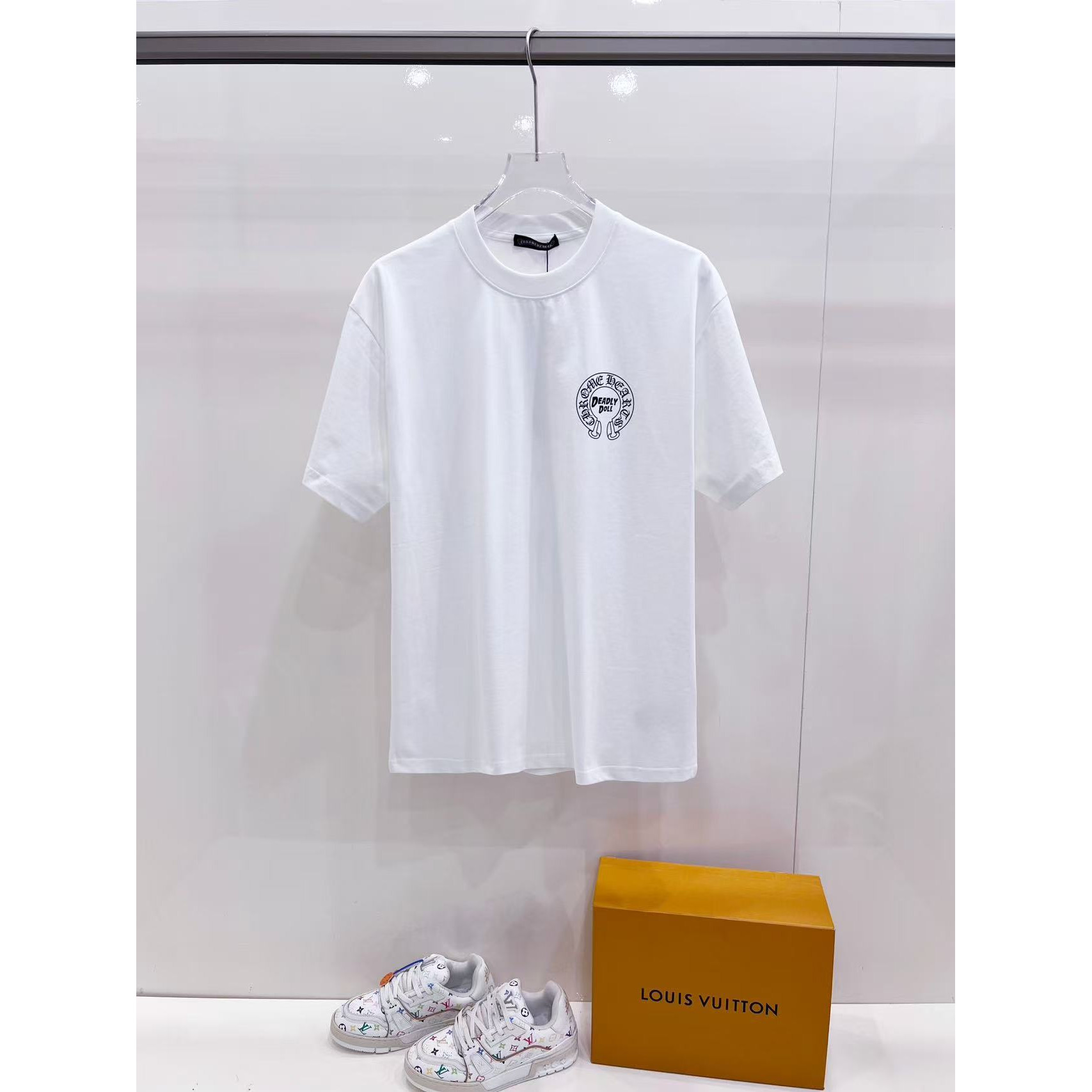 <p>CHROME HEARTS &amp; Deadly Doll 联名短袖(白)</p>