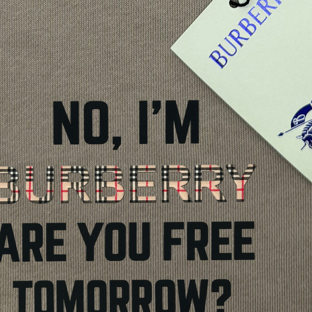<p>BURBERRY 滴胶立体字母长袖(咖啡)</p>