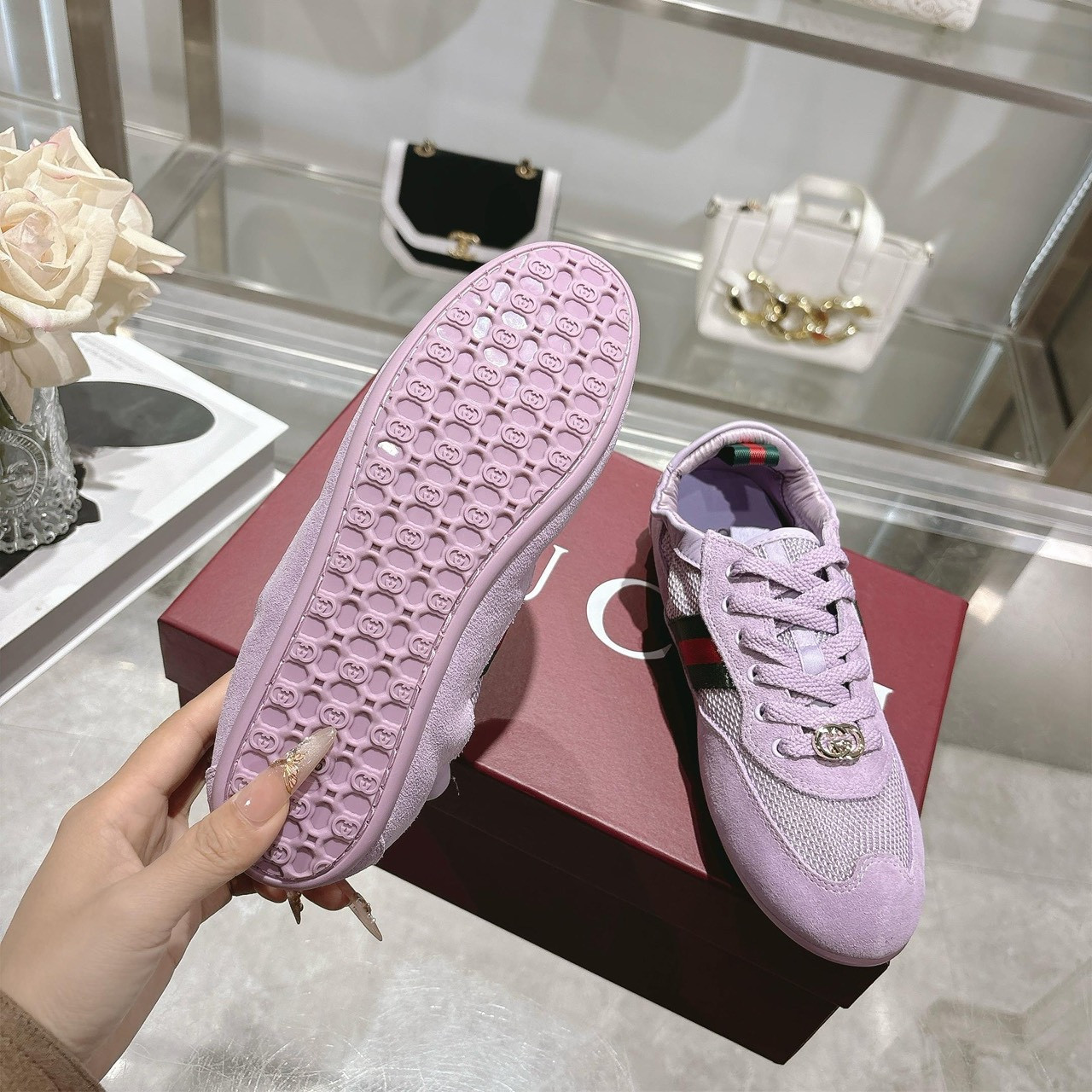 <p>GUCCI 橡筋鞋(紫)</p>