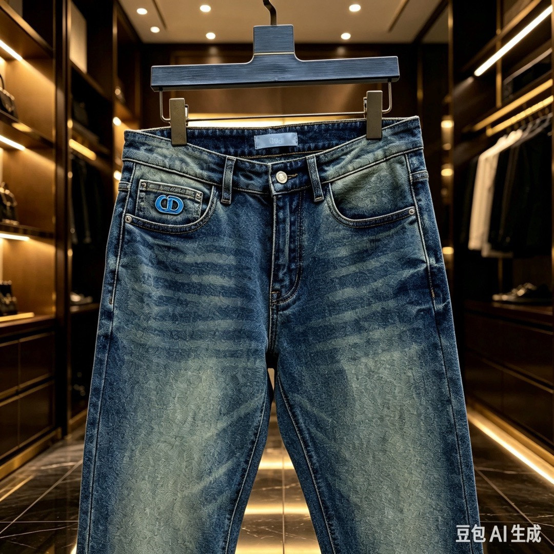 <p>DIOR&nbsp;欧洲专柜新款修身小直筒牛仔裤</p>