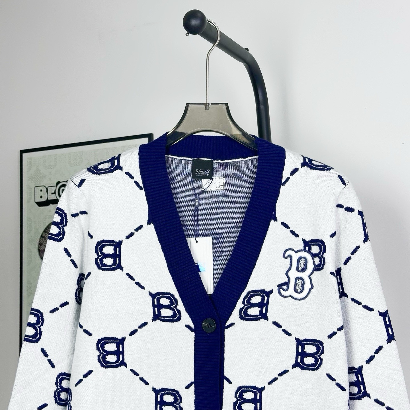 <p>MLB 针织B字刺绣百搭毛衣(白MG33)</p>