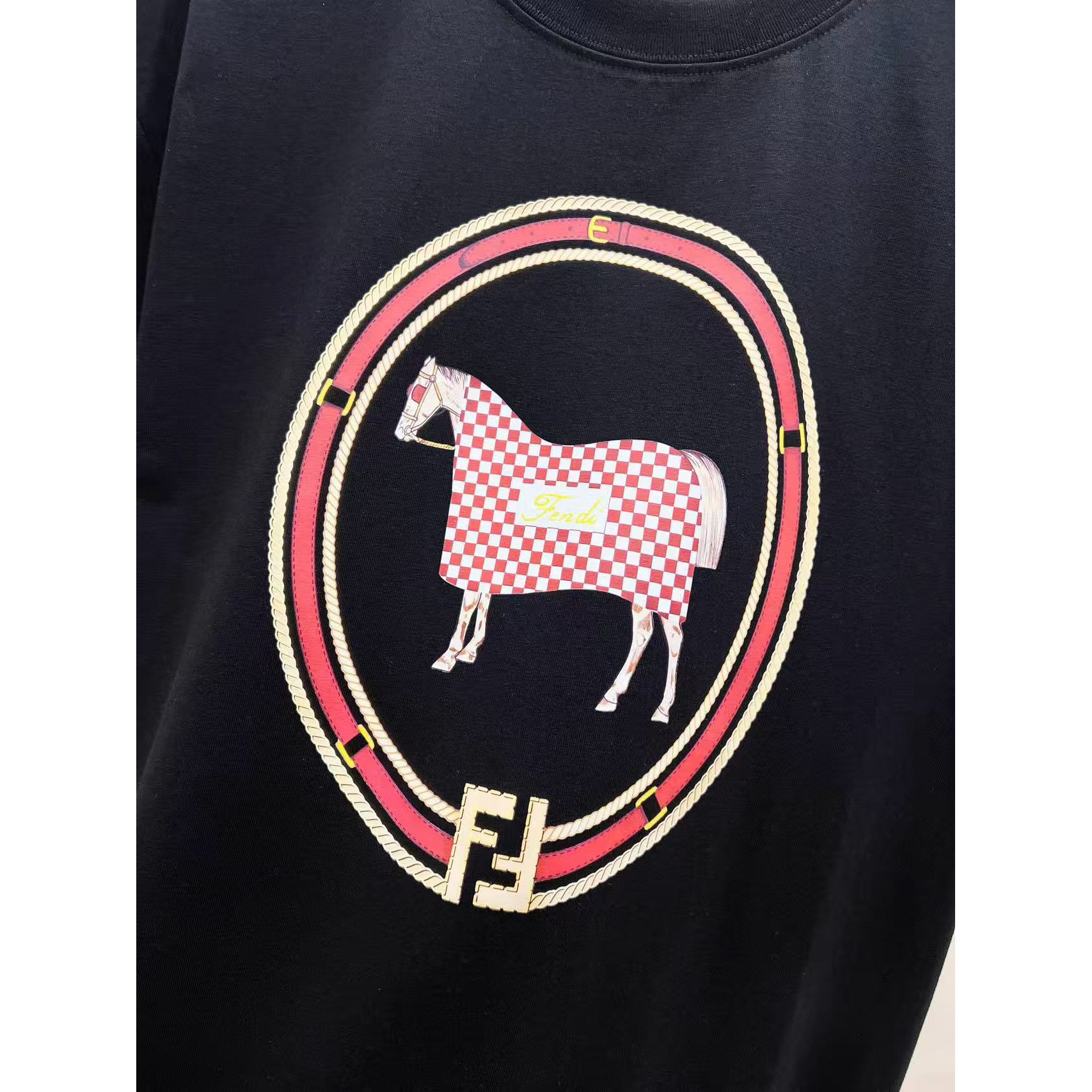 <p>Fendi 印花Logo短袖(黑)</p>