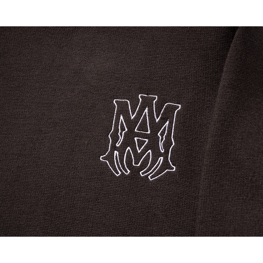 <p>AMIRI logo刺绣圆领套头毛衣(棕色)</p>