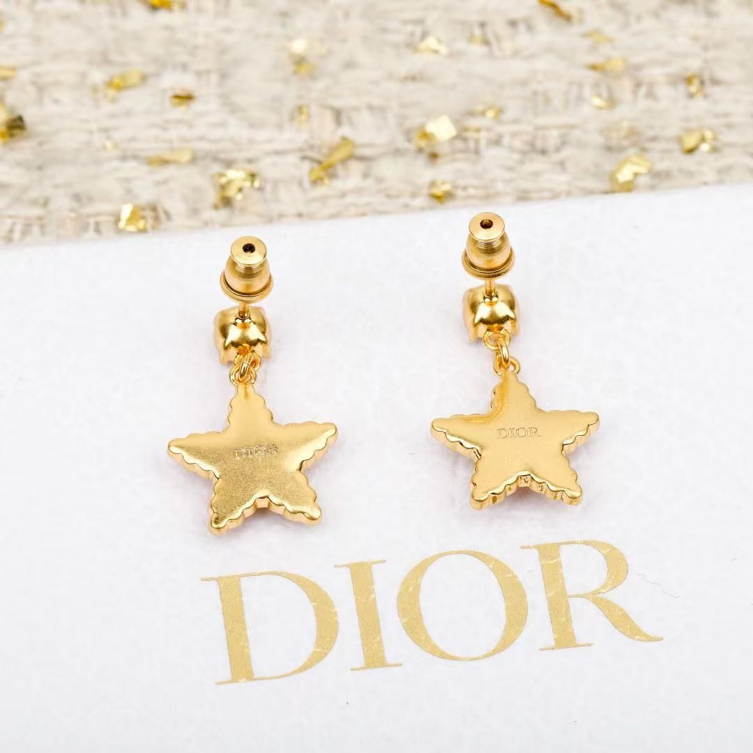 <p>DIOR&nbsp;五角星CD耳钉</p>