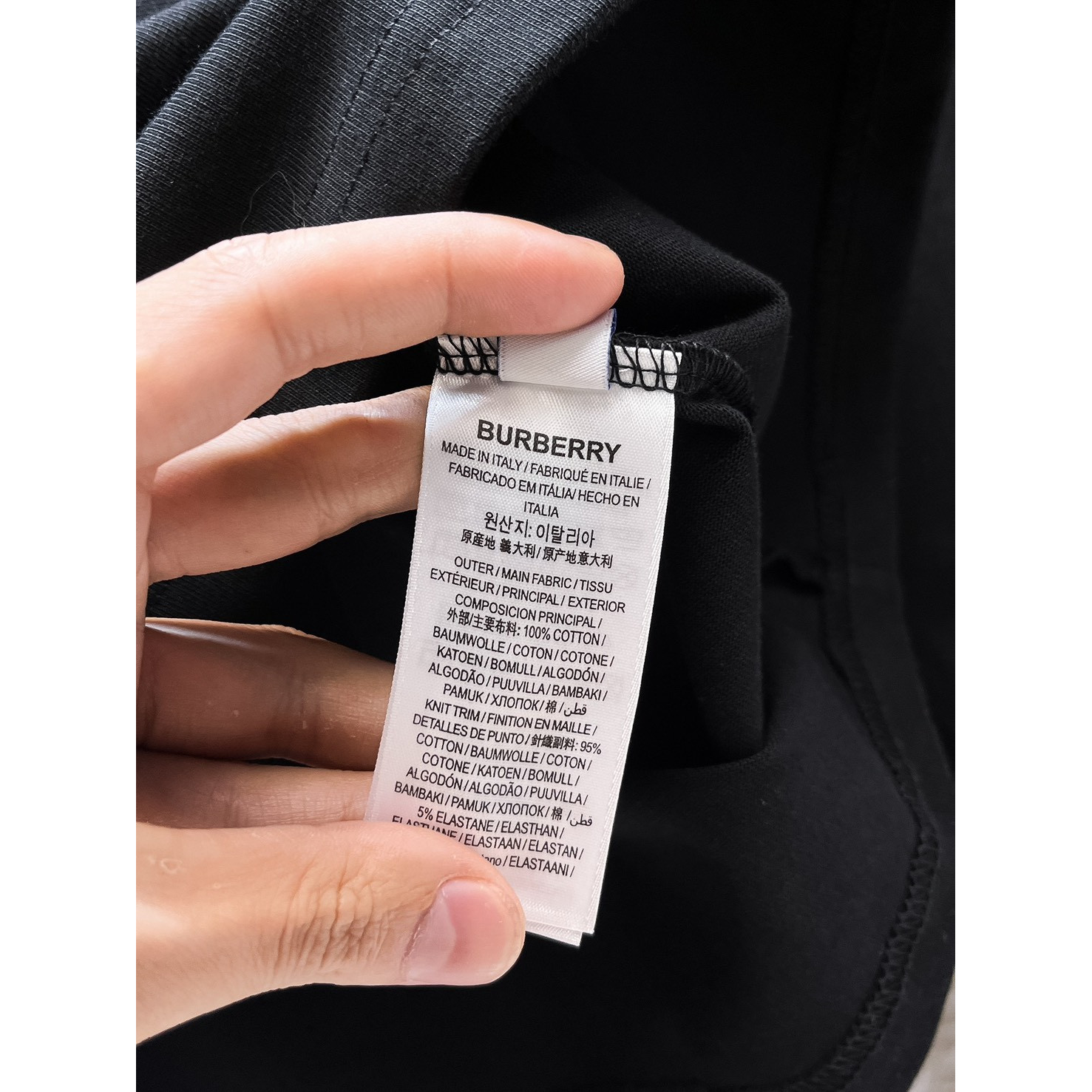 <p>BURBERRY 长袖T恤(黑)</p>