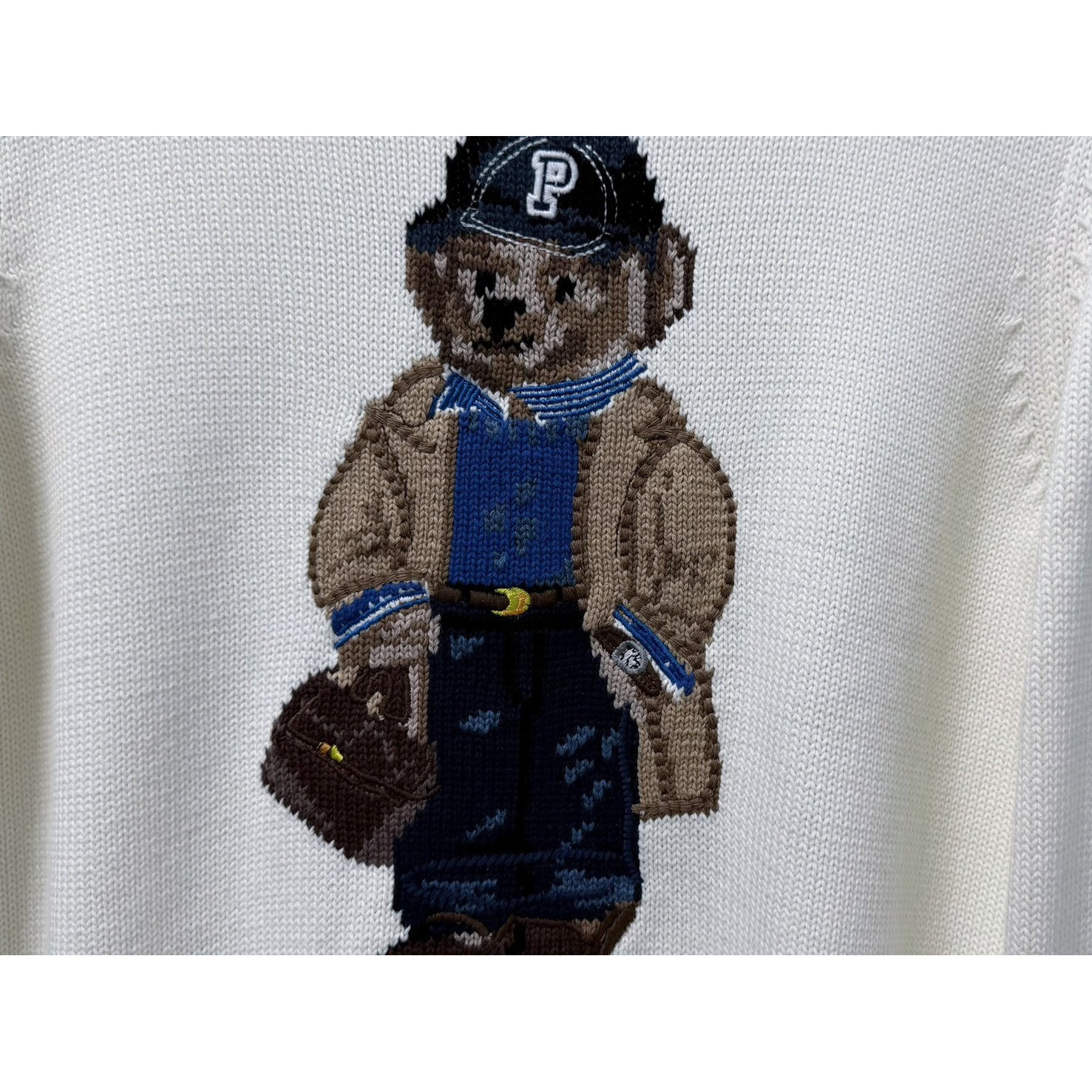 <p>Ralph Lauren 宽松版棉圆领针织衫(白)</p>