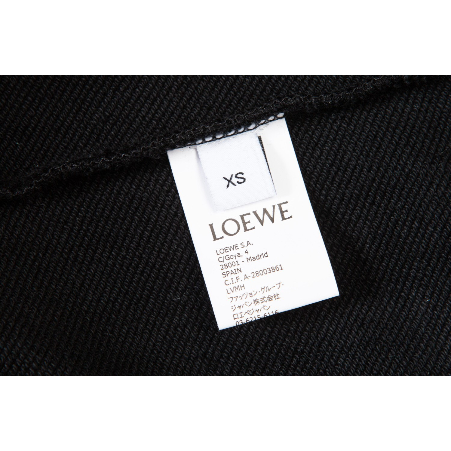 <p>Loewe logo皮口袋连帽卫衣(黑)</p>