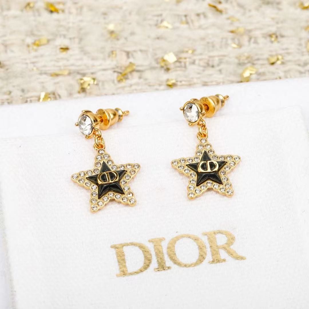 <p>DIOR&nbsp;五角星CD耳钉</p>