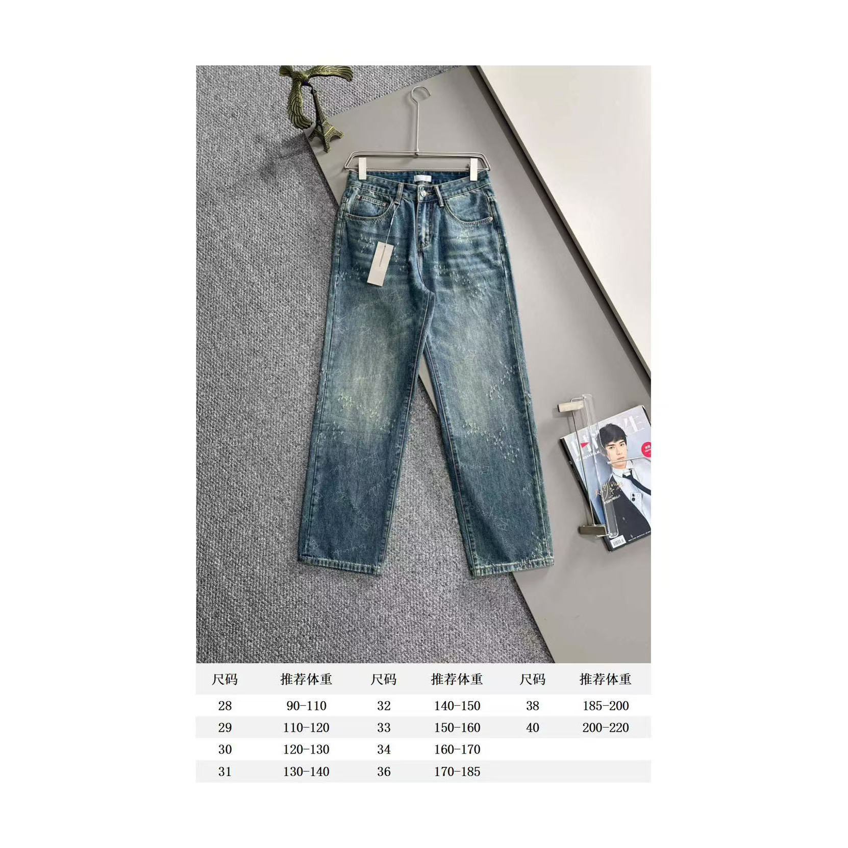 <p>DIOR&nbsp;四季款经典牛仔裤直筒长裤(藍)</p>