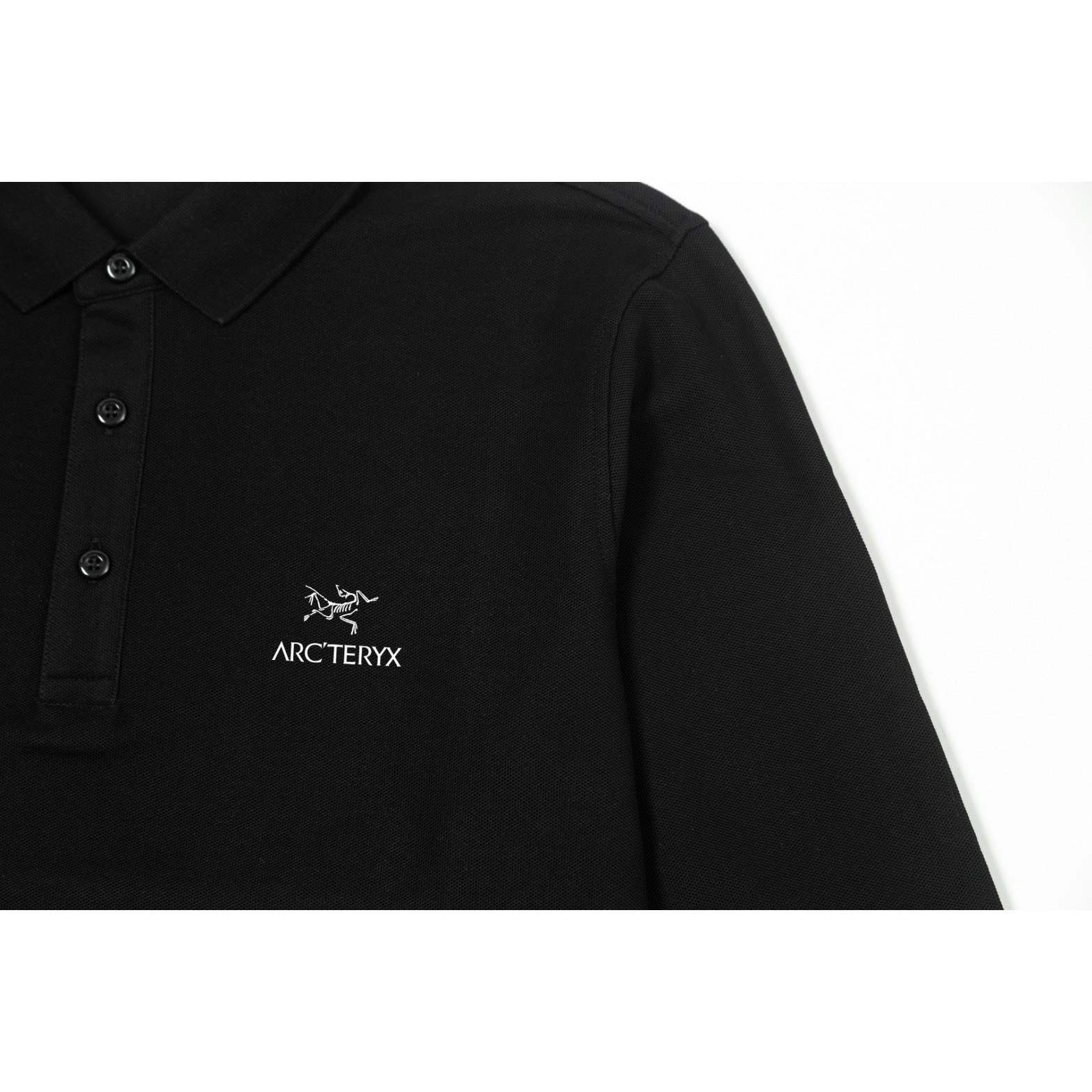 <p>Arc'teryx 男士高端珠地棉休闲长袖POLO衫(黑)</p>