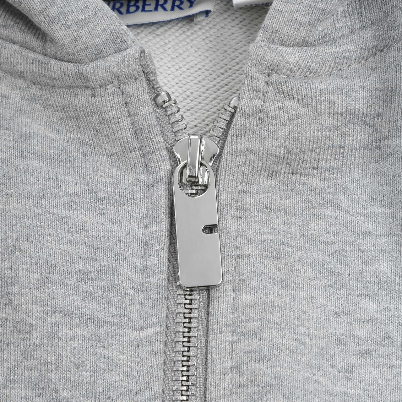 <p>Burberry 格子拼接连帽开衫卫衣(灰)</p>