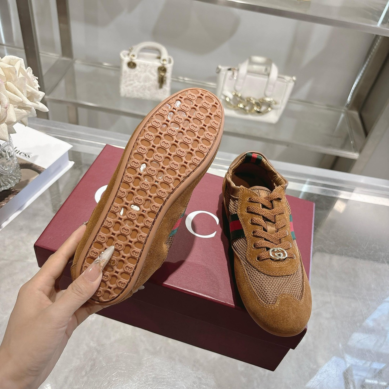 <p>GUCCI 橡筋鞋(棕)</p>