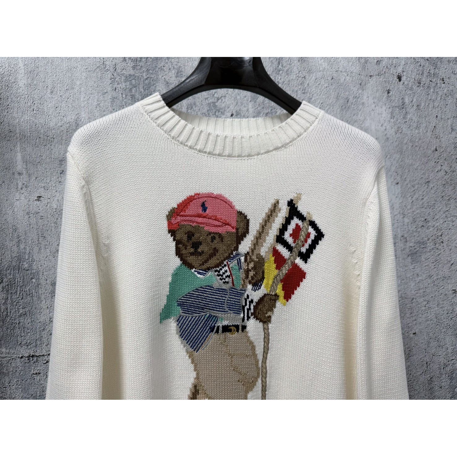 <p>Ralph Lauren 宽松版棉圆领针织衫(白)</p>