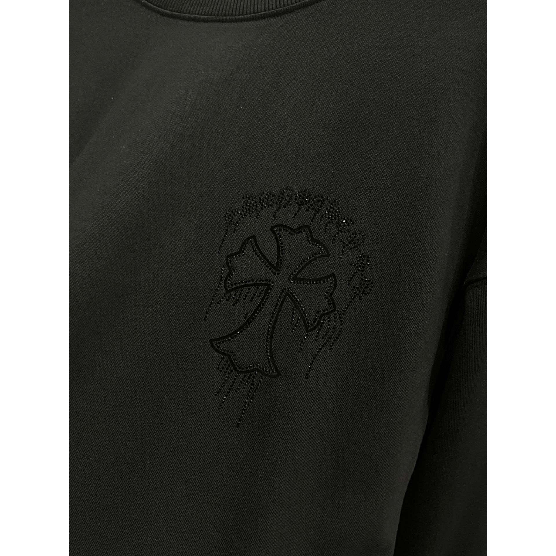 <p>CHROME HEARTS 圆领长袖卫衣(黑)</p>