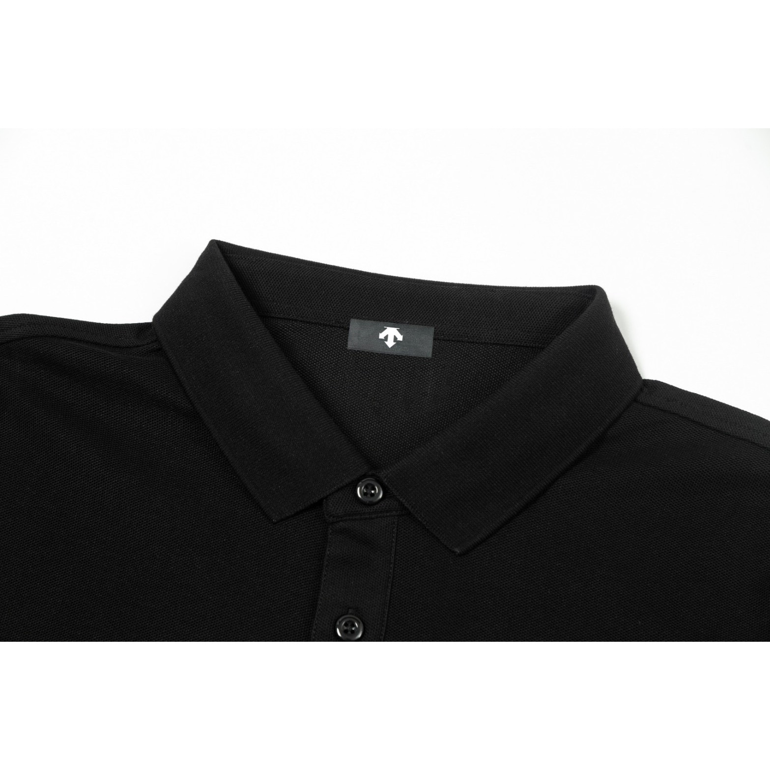 <p>Descente 男士高端珠地棉休闲长袖POLO衫(黑)</p>