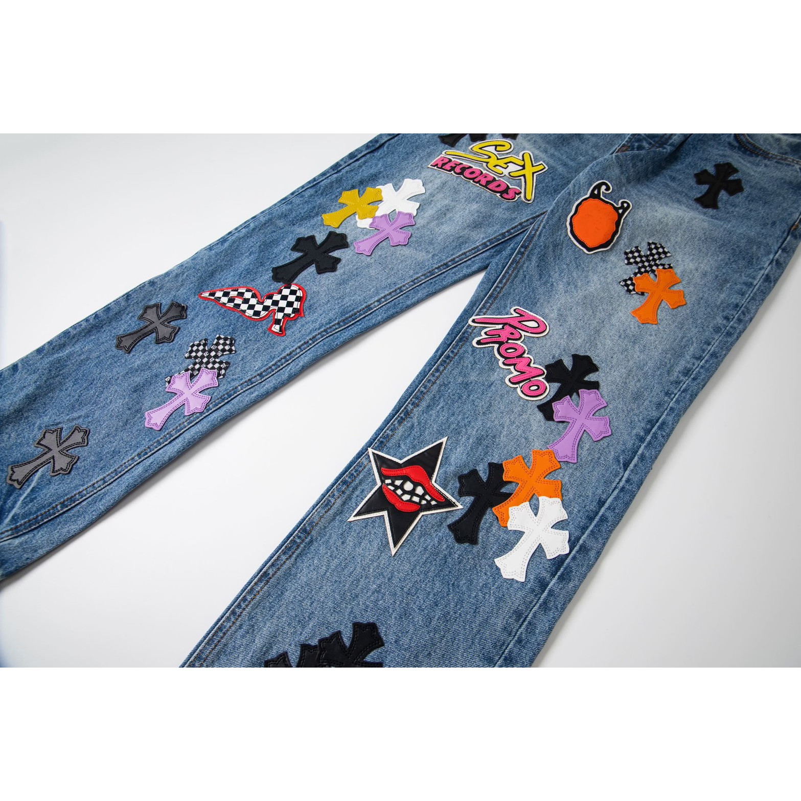 <p>CHROME HEARTS Sex章鱼牛仔裤(1759#)</p>