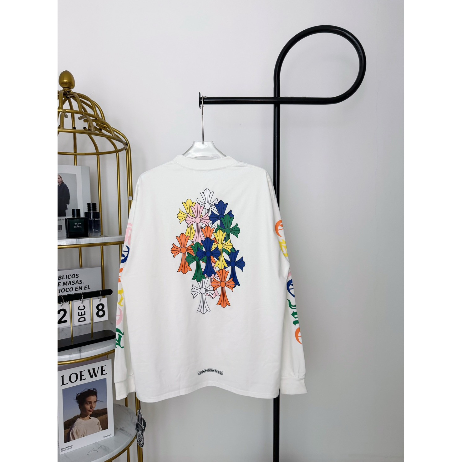 <p>Chrome Hearts 彩色十字圆领长T(HE272白)</p>