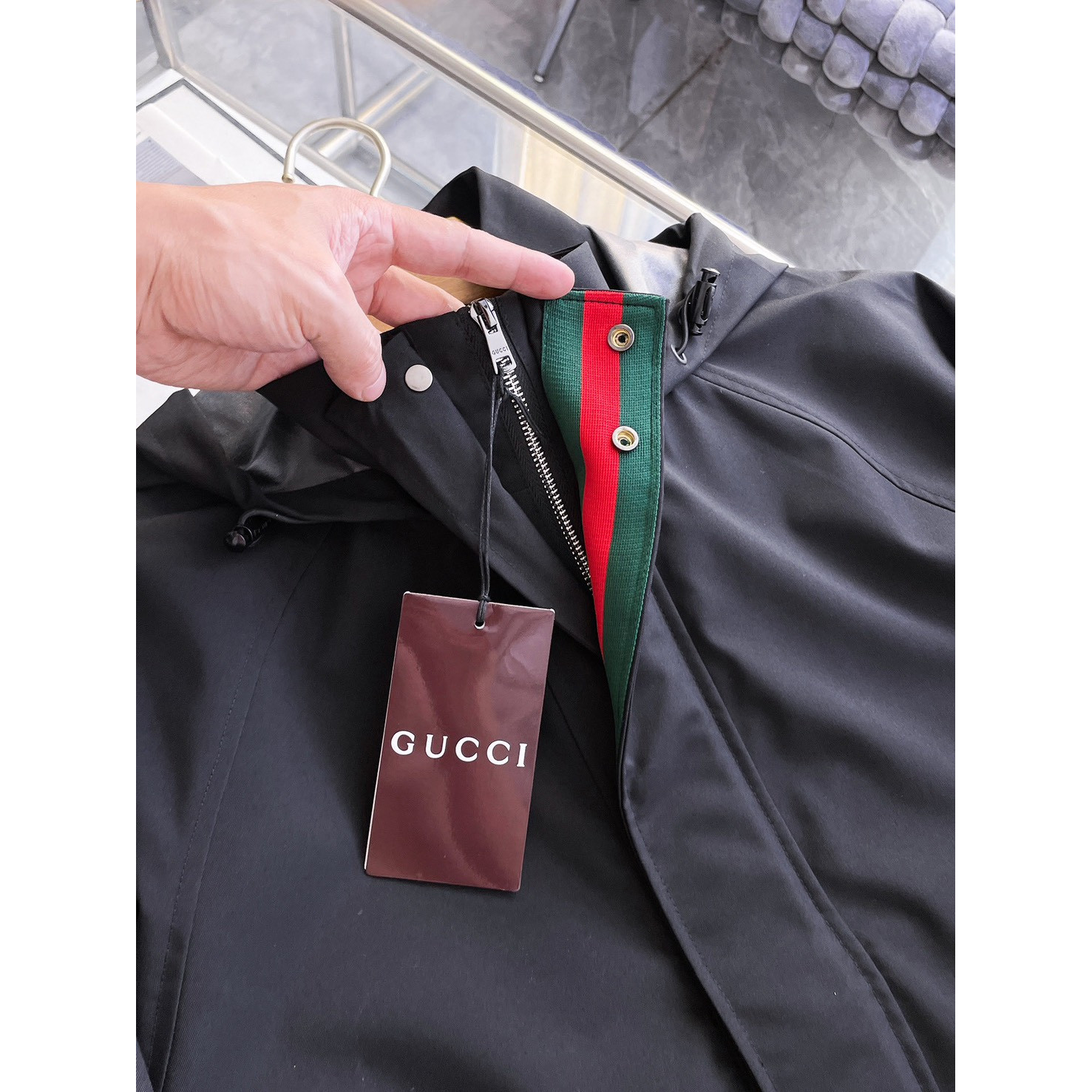 <p>GUCCI 男士夹克外套(黑)</p>