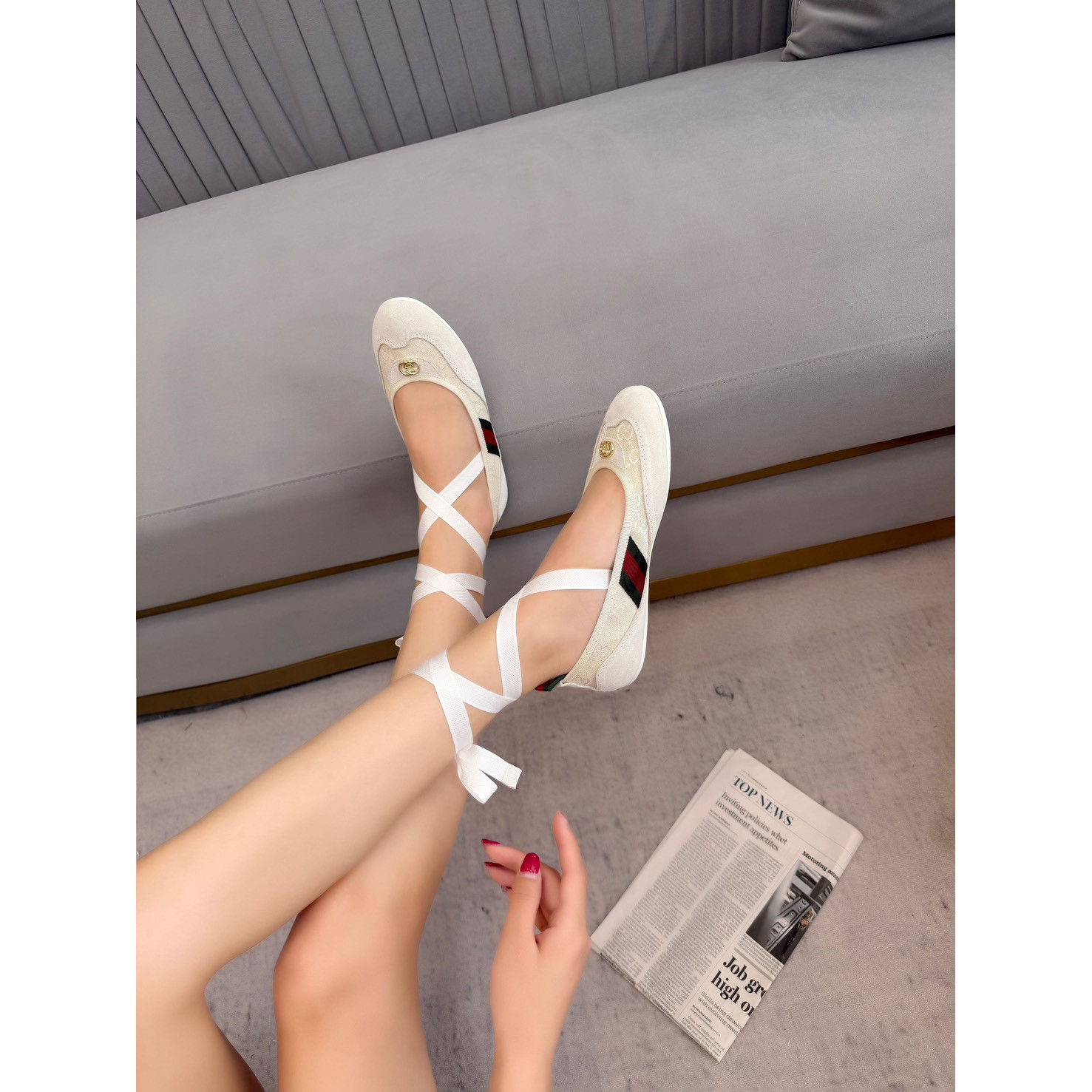 <p>GUCCI 驾车便鞋&amp;舞蹈鞋(白)</p>