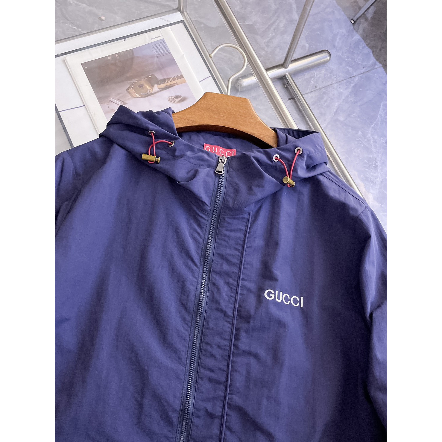 <p>GUCCI 男士夹克外套(藍)</p>