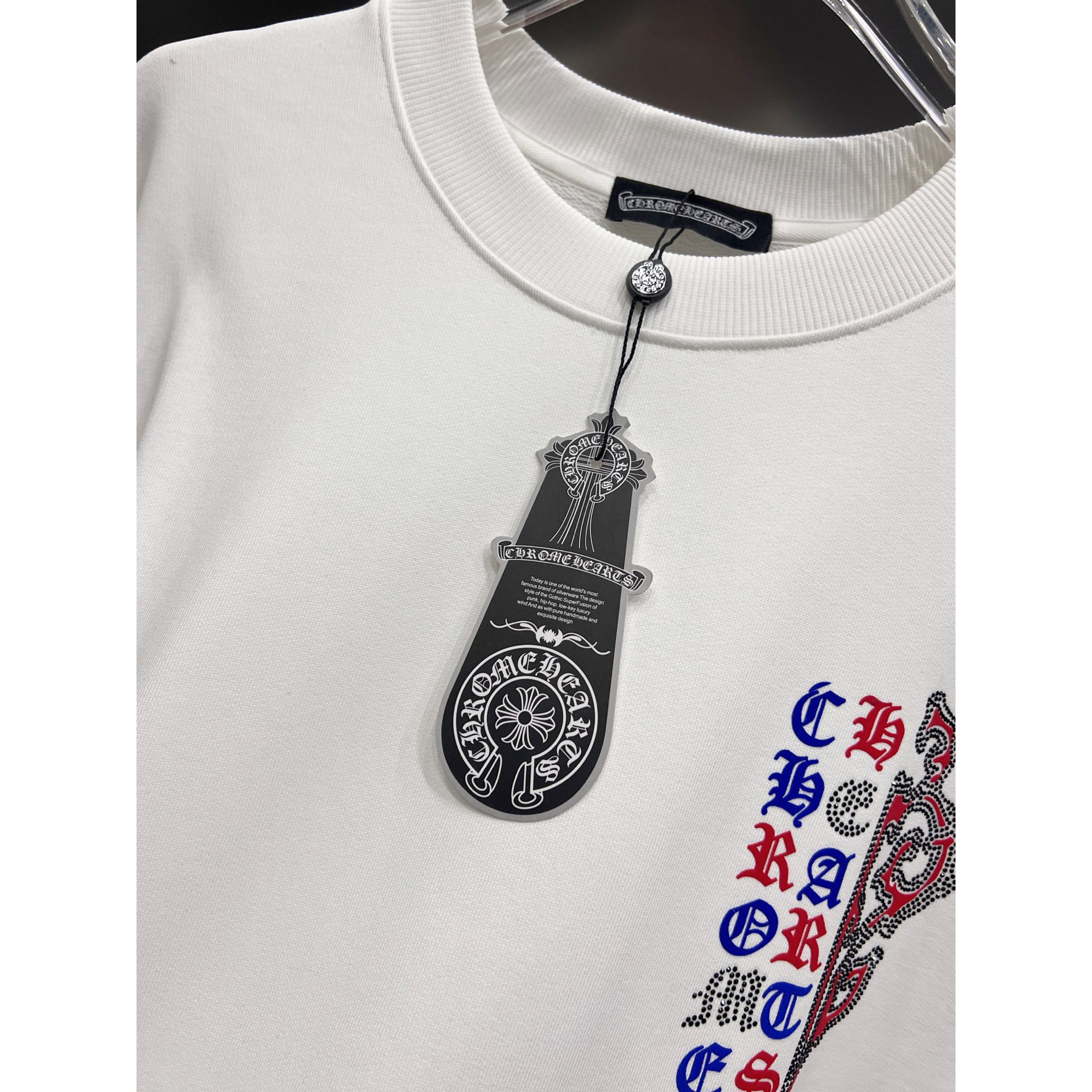 <p>CHROME HEARTS 圆领长袖卫衣(白)</p>