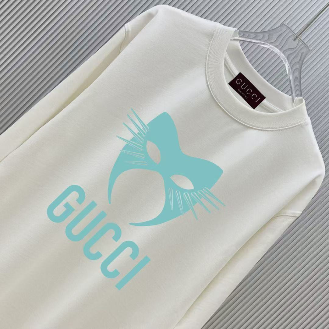 <p>GUCCI 长袖卫衣T恤(白)</p>
