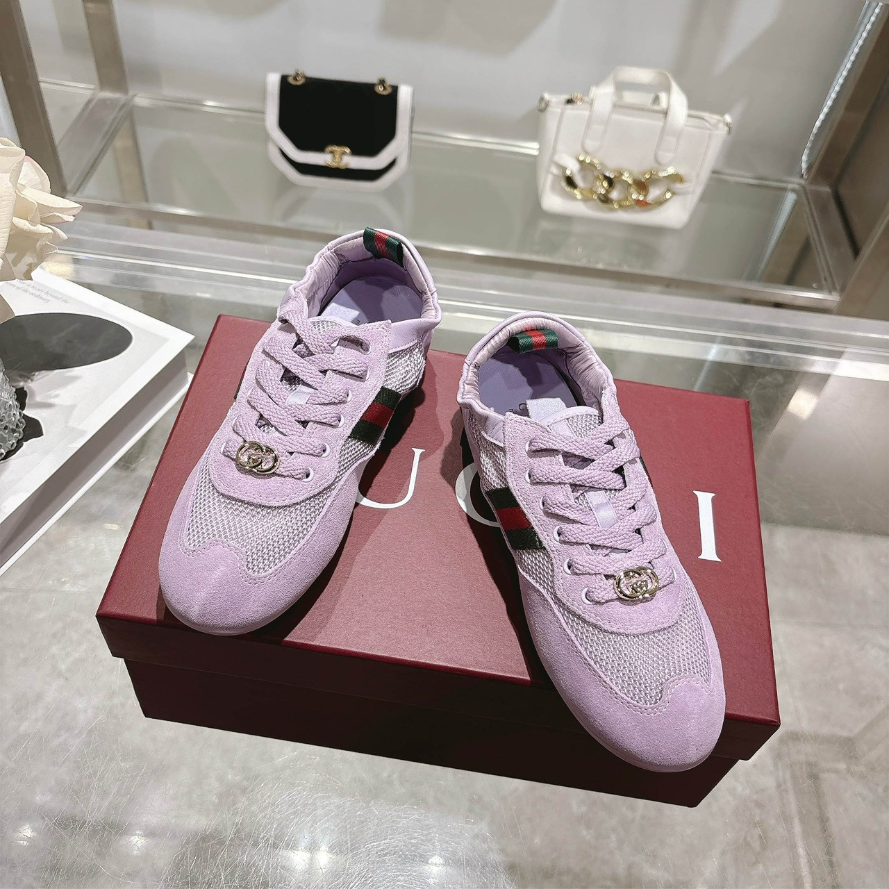 <p>GUCCI 橡筋鞋(紫)</p>