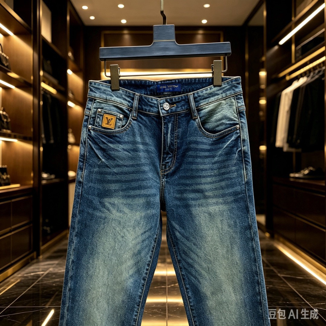 <p>LV&nbsp;欧洲专柜新款修身小直筒牛仔裤</p>