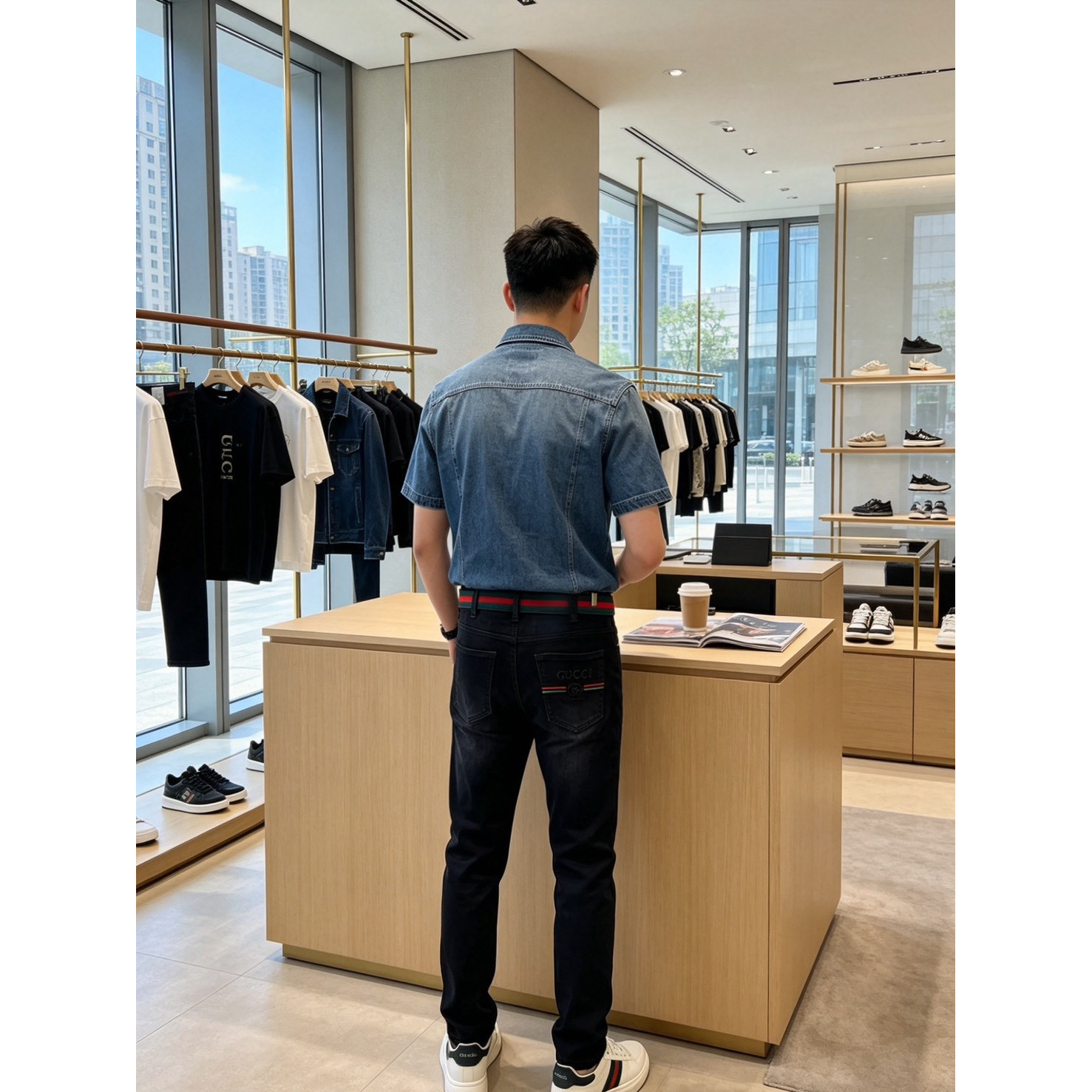 <p>GUCCI&nbsp;休闲牛仔裤</p>