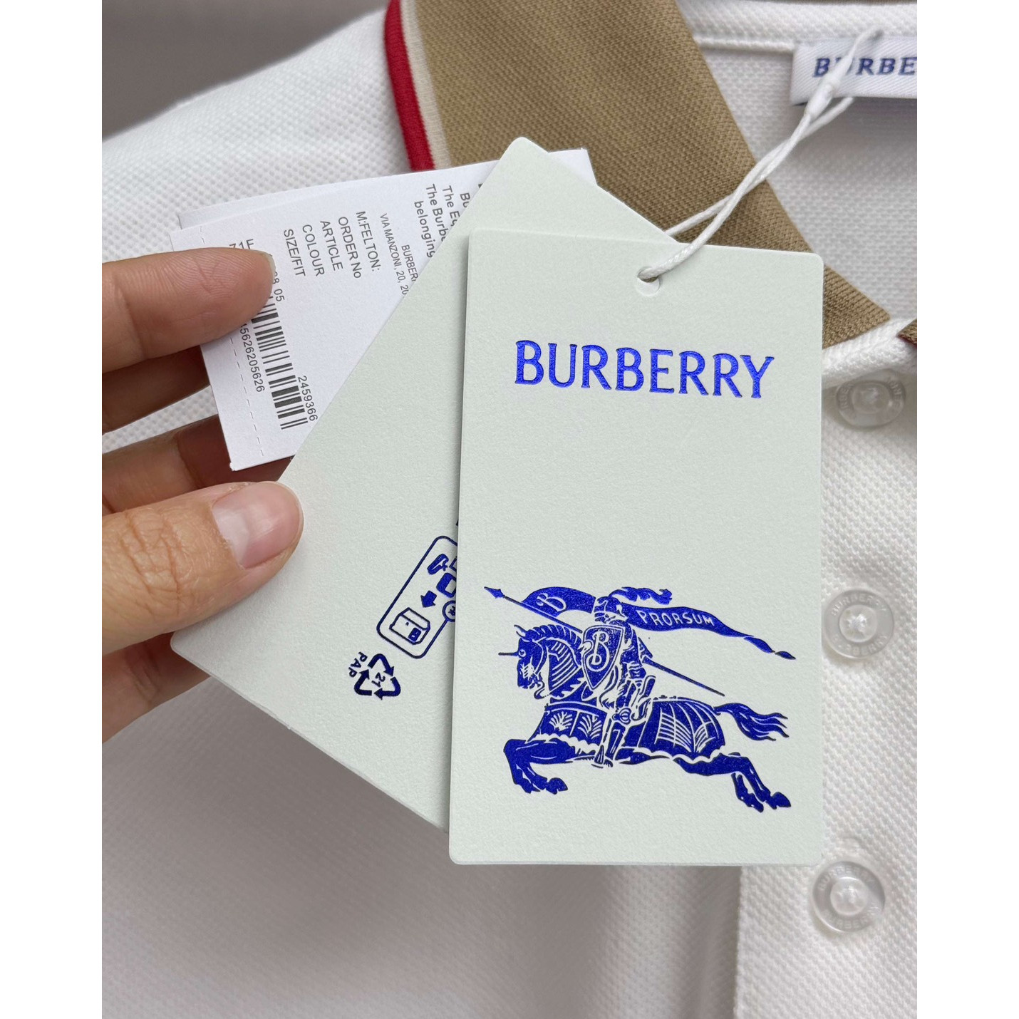 <p>BURBERRY 短袖翻领polo衫(白)</p>