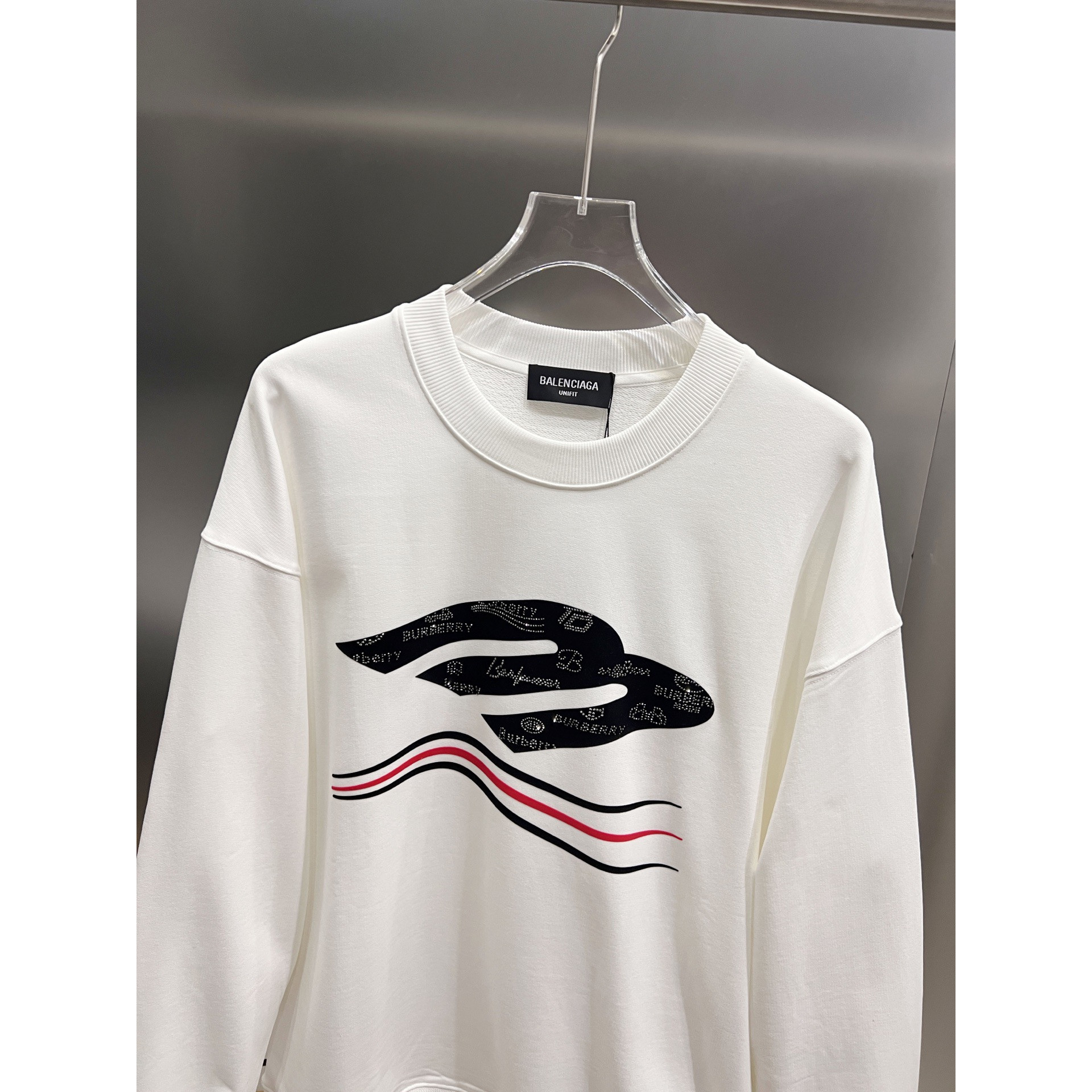 <p>Balenciaga 圆领长袖卫衣(白)</p>