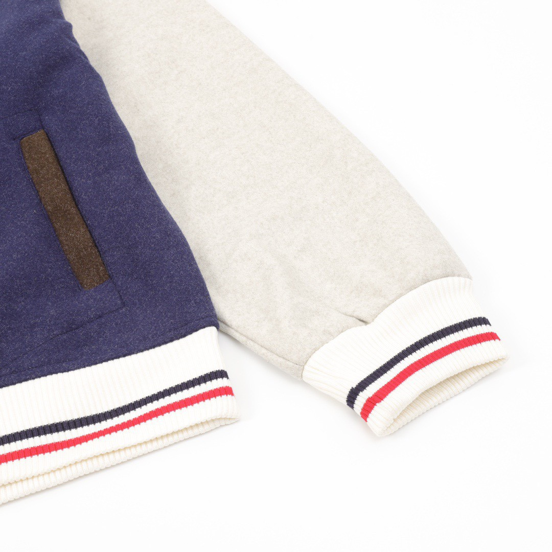 <p>Thom Browne 双色拼接棒球服夹克外套</p>