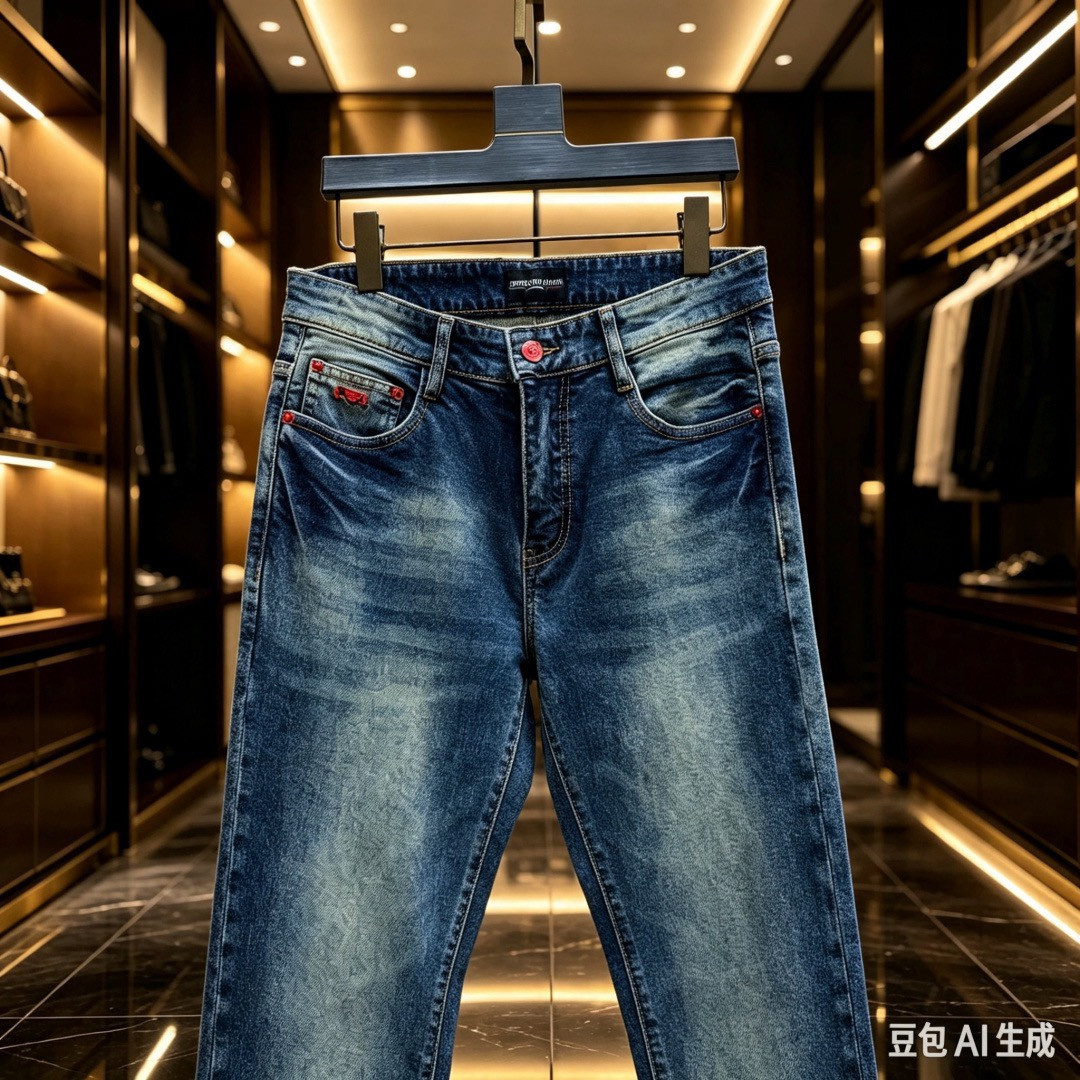 <p>Giorgio_Armani 欧洲专柜新款修身小直筒牛仔裤</p>
