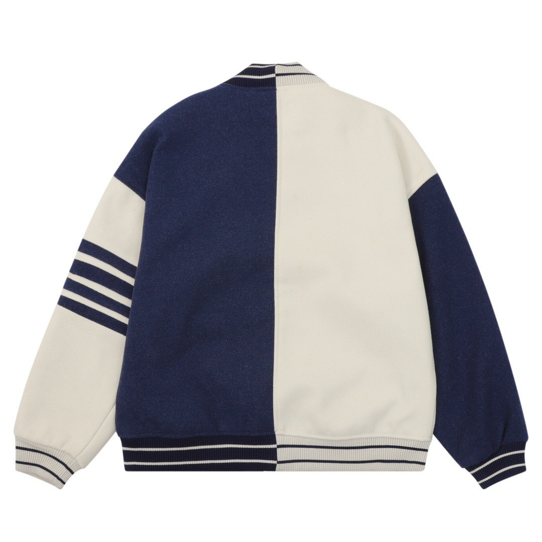 <p>Thom Browne 拼接四杠棒球服夹克外套<br />
&nbsp;</p>