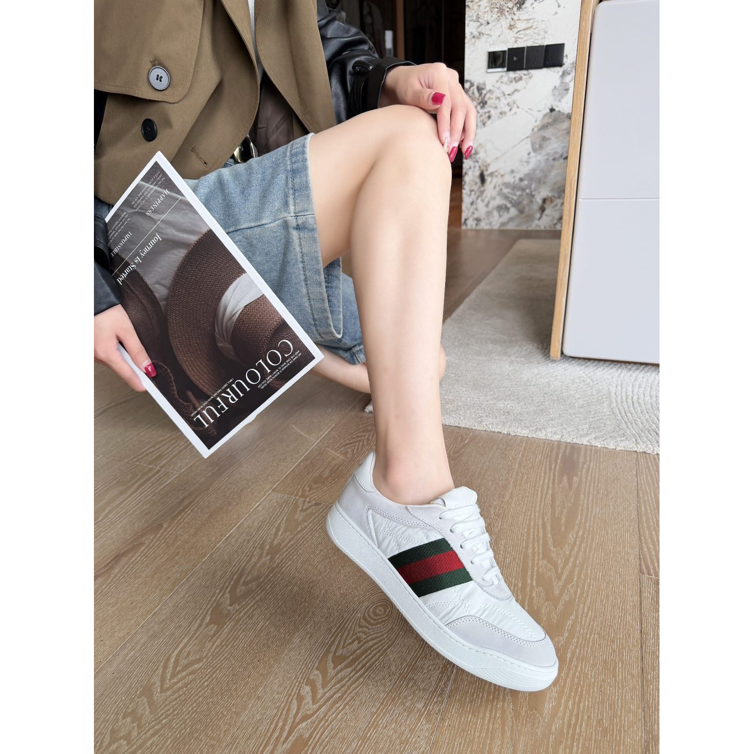 <p>GUCCI 休閒鞋(白)</p>