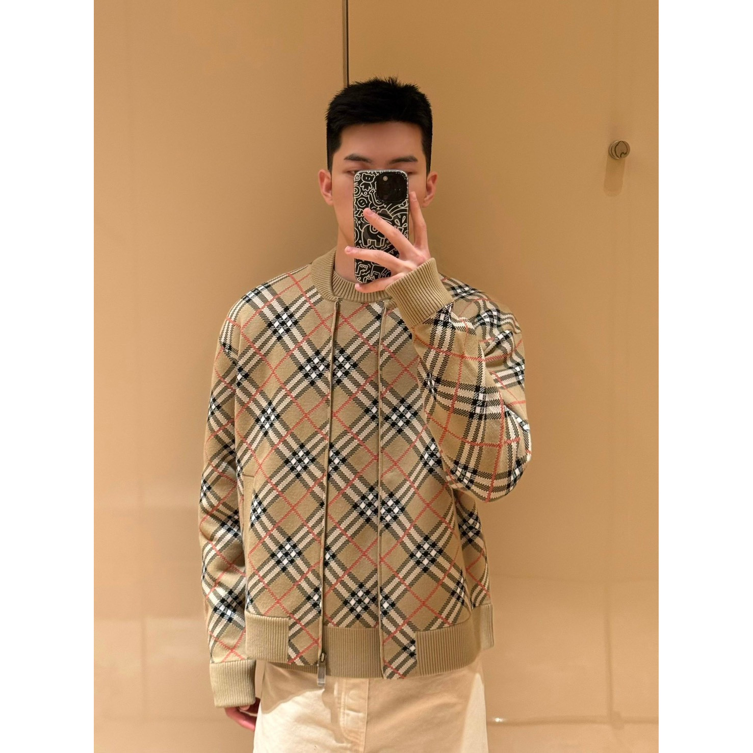 <p>BURBERRY 格纹提花混纺毛衣针织衫</p>