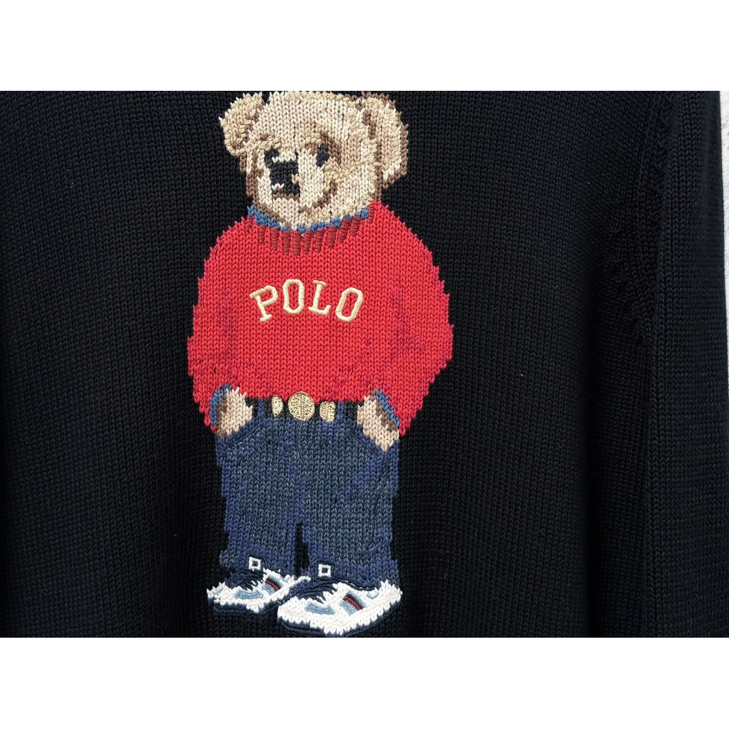 <p>Ralph Lauren 宽松版棉圆领针织衫(黑)</p>