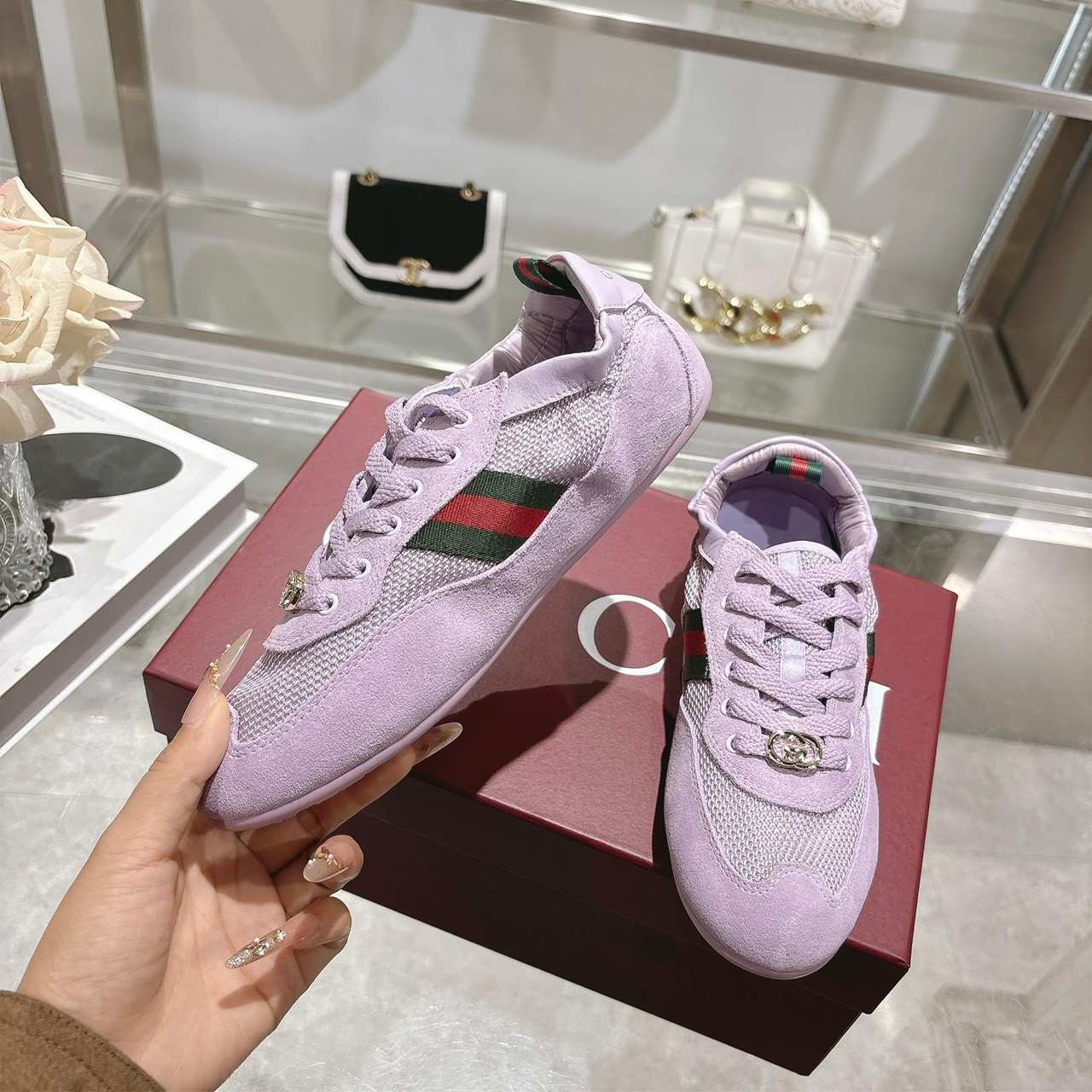 <p>GUCCI 橡筋鞋(紫)</p>